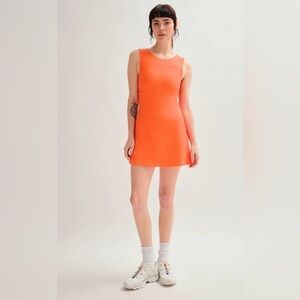 Orange Sleeveless Mini Dress